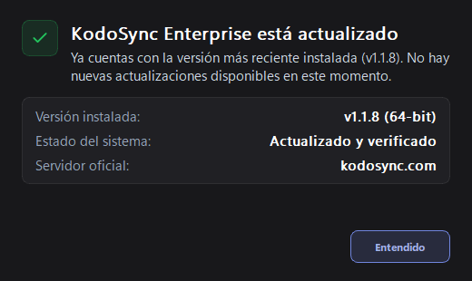 Diálogo nativo de estado en KairoSync