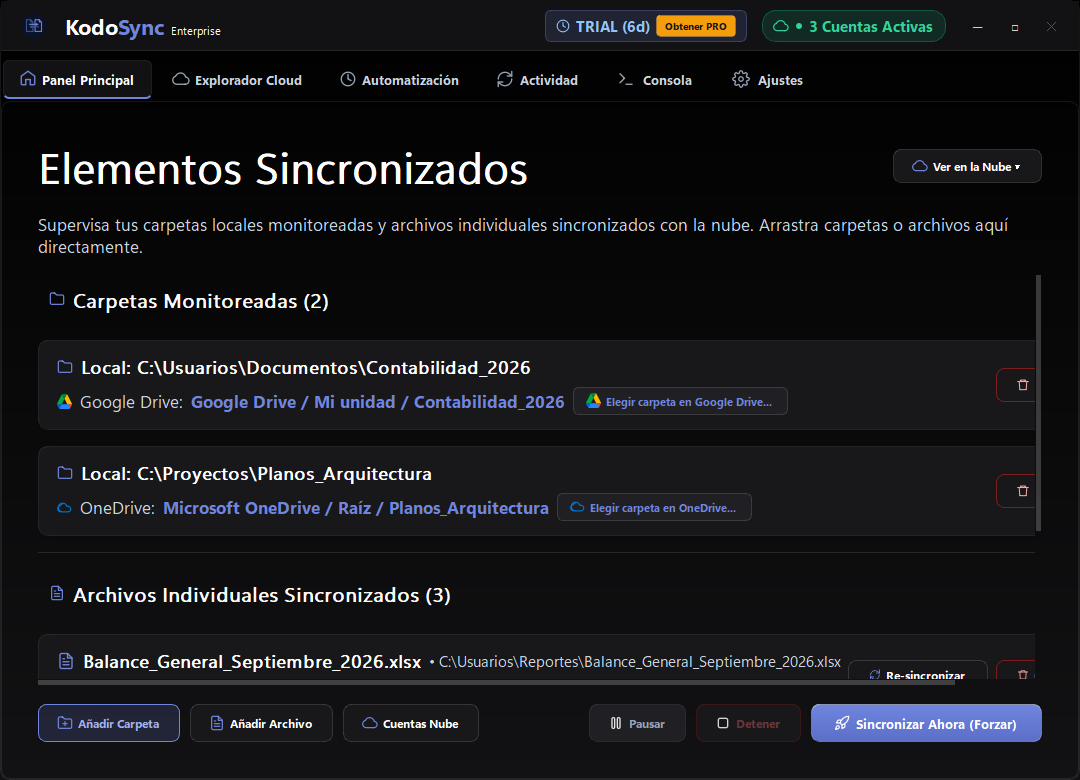 KairoSync v1.1.6 - Panel de Control Principal